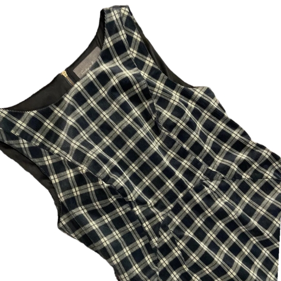 Anthropologie Sunday in Brooklyn Grey Black Corduroy Sleeveless Shesth dress Sz6 - Picture 12 of 15